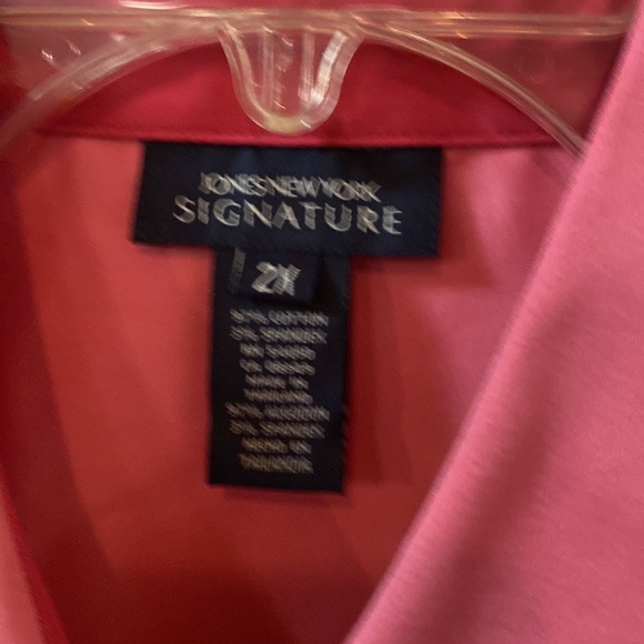 Jones New York Button Down Shirt, 2X, 97% Cotton, 3% Spandex - Picture 2 of 7